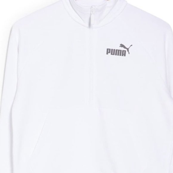Puma 1/2 Zip Pull Over White Sweater Size XL - Picture 3 of 3